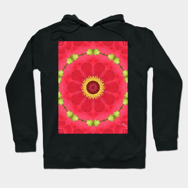 Kaleidoscopic Zinnia Hoodie by RainbowStudios